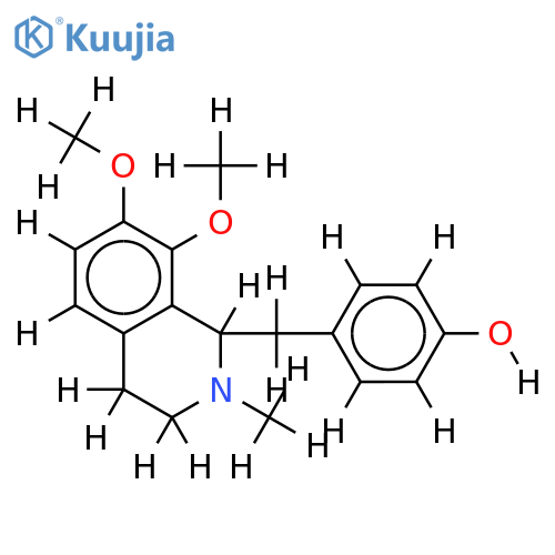 (+-)-1-(4-Hydroxy-benzyl)-7,8-dimethoxy-2-methyl-1,2,3,4-tetrahydro-isochinolin structure