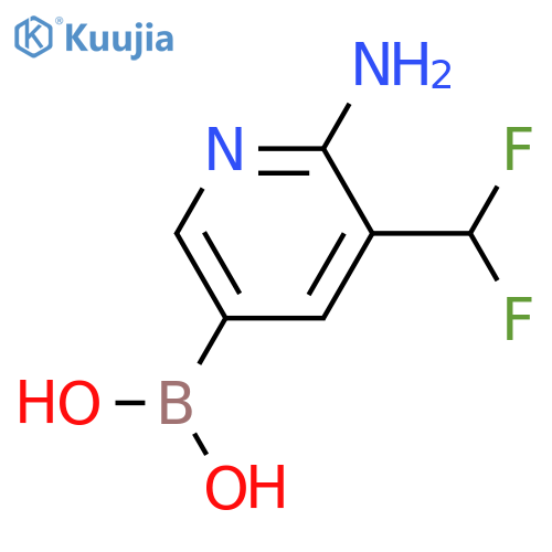 6-amino-5-(difluoromethyl)pyridin-3-ylboronic acid structure