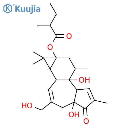 Butanoic acid,2-methyl-,1,1a,1b,4,4a,5,7a,7b,8,9-decahydro-4a,7b-dihydroxy-3-(hydroxymethyl)-1,1,6,8-tetramethyl-5-oxo-9aH-cyclopropa[3,4]benz[1,2-e]azulen-9a-ylester structure