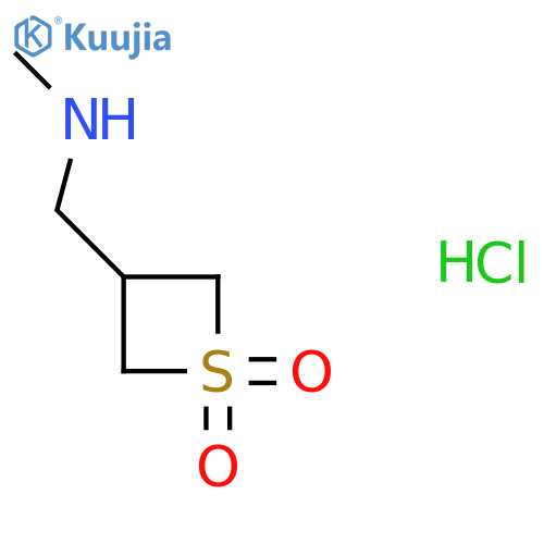 3-[(Methylamino)methyl]-1lambda6-thietane-1,1-dione hydrochloride structure