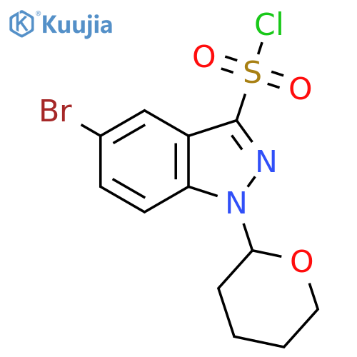 5-bromo-1-(oxan-2-yl)-1H-indazole-3-sulfonyl chloride structure