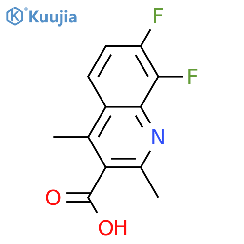 7,8-difluoro-2,4-dimethylquinoline-3-carboxylic acid structure