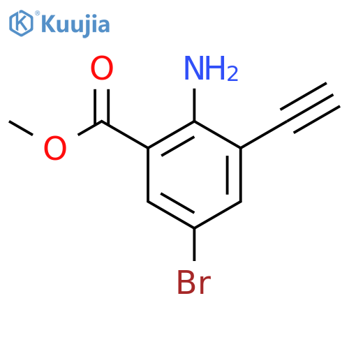 Methyl 2-amino-5-bromo-3-ethynylbenzoate structure