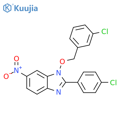 1-[(3-CHLOROBENZYL)OXY]-2-(4-CHLOROPHENYL)-6-NITRO-1H-1,3-BENZIMIDAZOLE structure