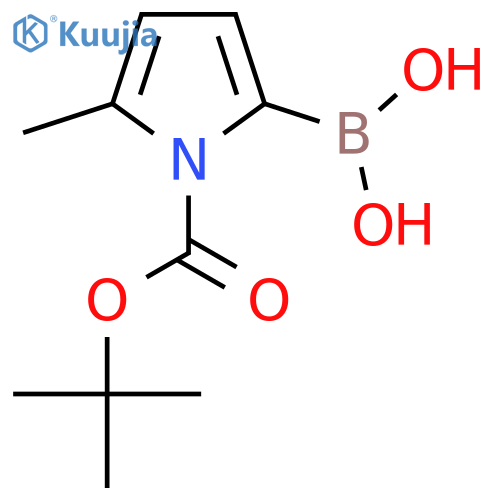 {1-[(tert-butoxy)carbonyl]-5-methyl-1H-pyrrol-2-yl}boronic acid structure