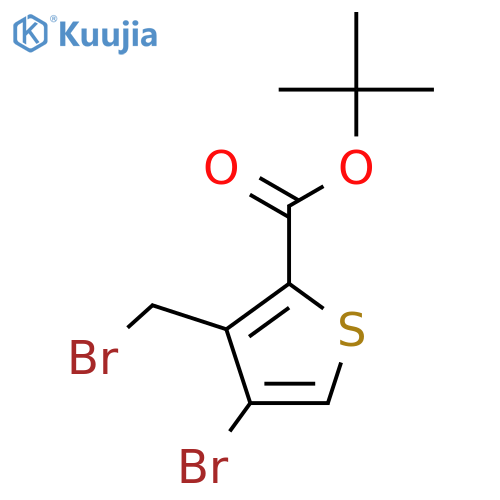 tert-Butyl 4-bromo-3-(bromomethyl)thiophene-2-carboxylate structure