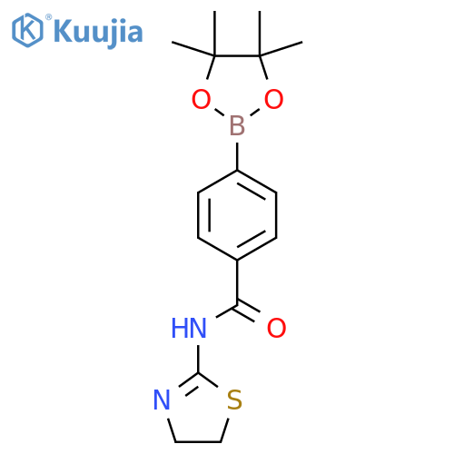 N-(4,5-Dihydrothiazol-2-yl)-4-(4,4,5,5-tetramethyl-1,3,2-dioxaborolan-2-yl)benzamide structure