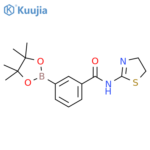 N-(4,5-Dihydrothiazol-2-yl)-3-(4,4,5,5-tetramethyl-1,3,2-dioxaborolan-2-yl)benzamide structure