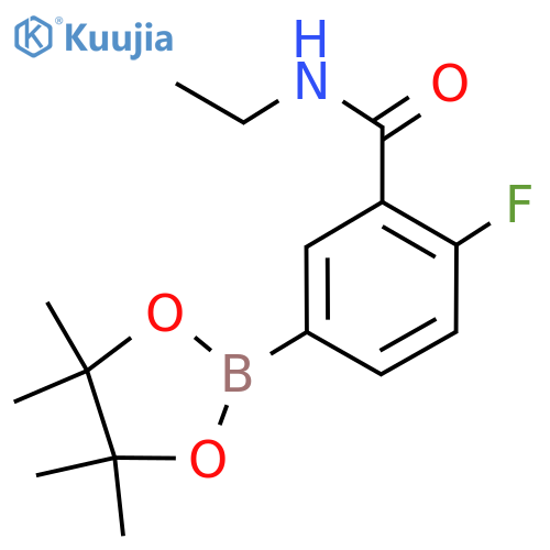 N-Ethyl-2-fluoro-5-(4,4,5,5-tetramethyl-1,3,2-dioxaborolan-2-yl)benzamide structure