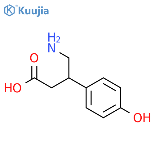 4-amino-3-(4-hydroxyphenyl)butanoic acid structure