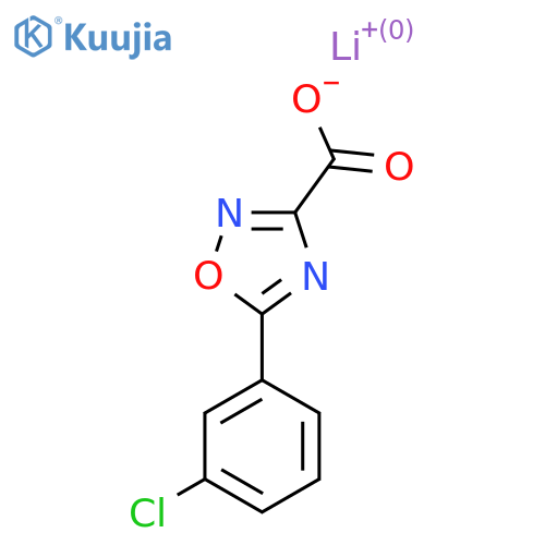 Lithium(1+) 5-(3-chlorophenyl)-1,2,4-oxadiazole-3-carboxylate structure