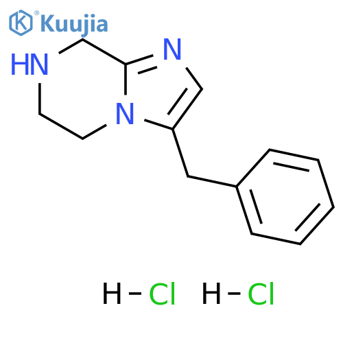 Imidazo[1,2-a]pyrazine, 5,6,7,8-tetrahydro-3-(phenylmethyl)-, hydrochloride (1:2) structure