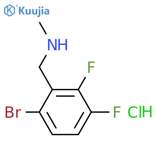 Benzenemethanamine, 6-bromo-2,3-difluoro-N-methyl-, hydrochloride (1:1)  structure