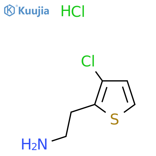 2-(3-Chlorothiophen-2-yl)ethan-1-amine hydrochloride structure