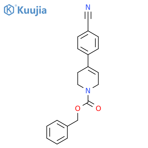 benzyl 4-(4-cyanophenyl)-1,2,3,6-tetrahydropyridine-1-carboxylate structure