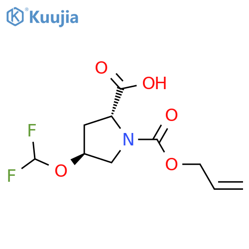1,2-Pyrrolidinedicarboxylic acid, 4-(difluoromethoxy)-, 1-(2-propen-1-yl) ester, (2R,4S)- structure