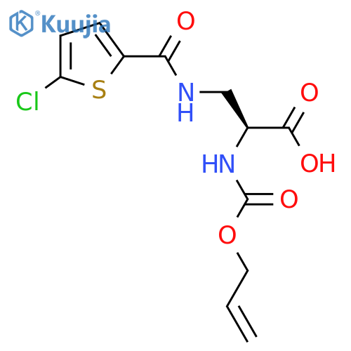 L-Alanine, 3-[[(5-chloro-2-thienyl)carbonyl]amino]-N-[(2-propen-1-yloxy)carbonyl]-  structure