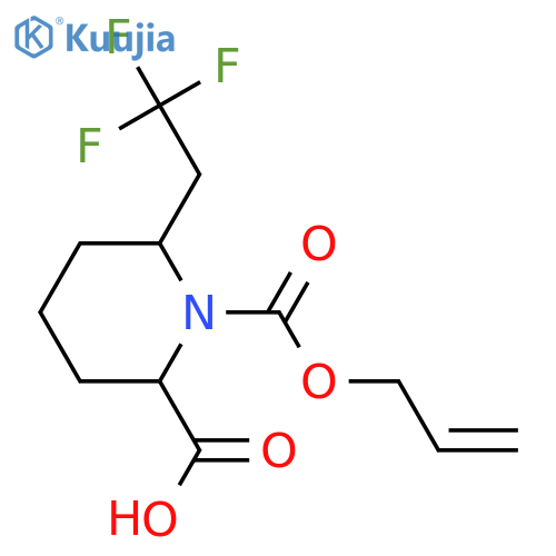 1,2-Piperidinedicarboxylic acid, 6-(2,2,2-trifluoroethyl)-, 1-(2-propen-1-yl) ester  structure