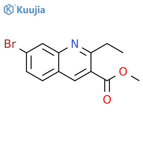 Methyl 7-bromo-2-ethyl-3-quinolinecarboxylate structure