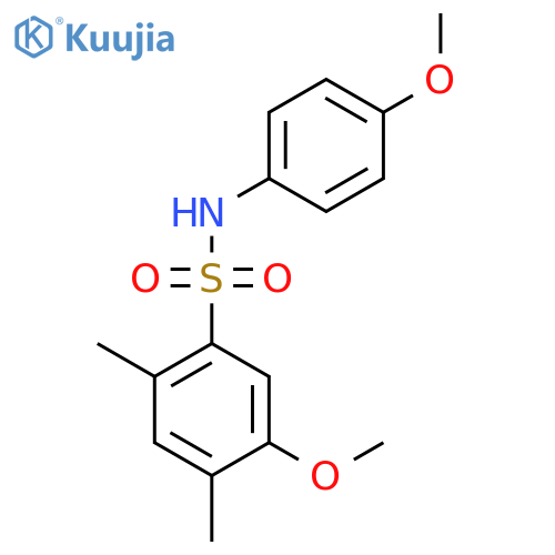 5-methoxy-N-(4-methoxyphenyl)-2,4-dimethylbenzene-1-sulfonamide structure