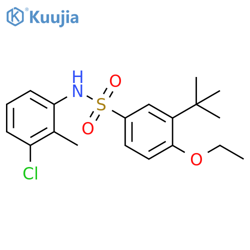 3-tert-butyl-N-(3-chloro-2-methylphenyl)-4-ethoxybenzene-1-sulfonamide structure