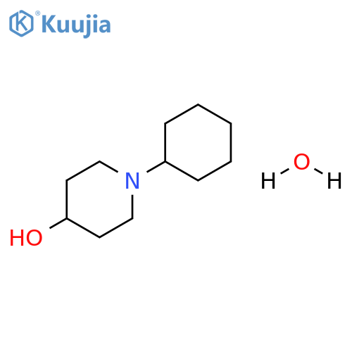 1-cyclohexylpiperidin-4-ol hydrate structure