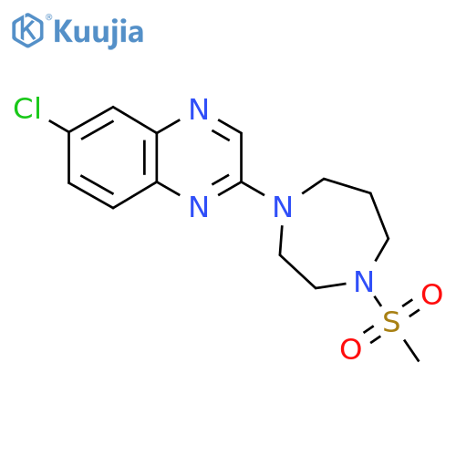6-Chloro-2-(4-methanesulfonyl-1,4-diazepan-1-yl)quinoxaline structure