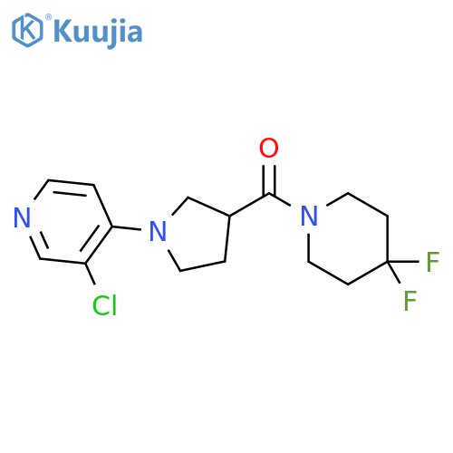 3-chloro-4-[3-(4,4-difluoropiperidine-1-carbonyl)pyrrolidin-1-yl]pyridine structure