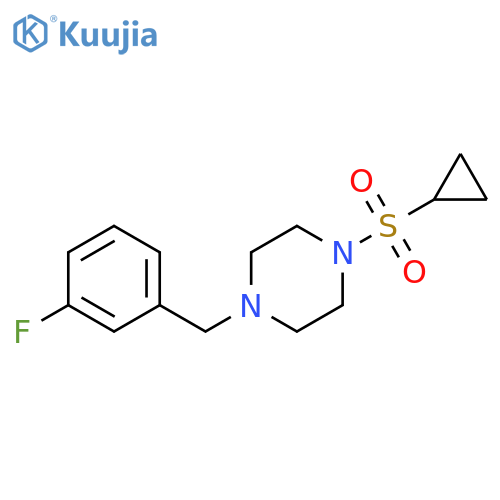 1-(cyclopropanesulfonyl)-4-[(3-fluorophenyl)methyl]piperazine structure