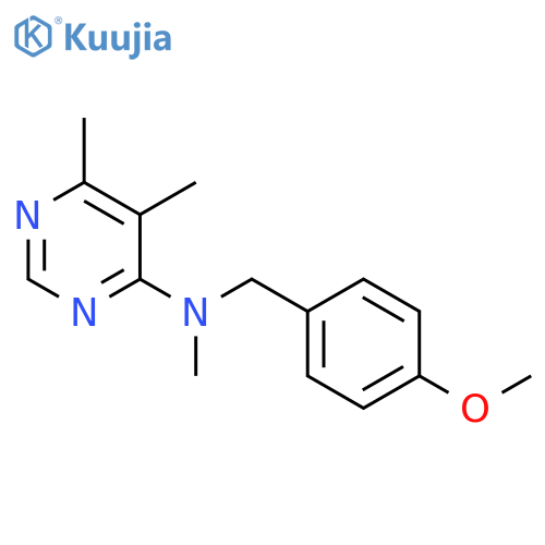 N-[(4-methoxyphenyl)methyl]-N,5,6-trimethylpyrimidin-4-amine structure