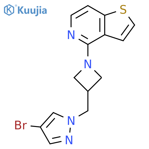 4-bromo-1-[(1-{thieno[3,2-c]pyridin-4-yl}azetidin-3-yl)methyl]-1H-pyrazole structure