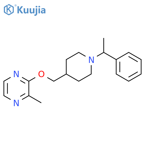 2-methyl-3-{[1-(1-phenylethyl)piperidin-4-yl]methoxy}pyrazine structure