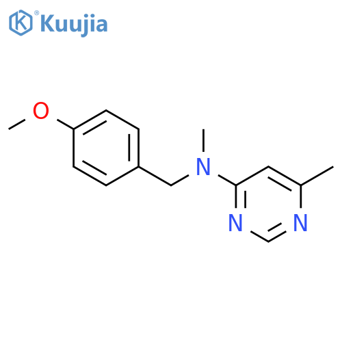 N-(4-methoxyphenyl)methyl-N,6-dimethylpyrimidin-4-amine structure