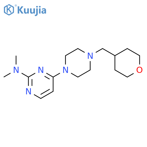 N,N-dimethyl-4-{4-[(oxan-4-yl)methyl]piperazin-1-yl}pyrimidin-2-amine structure