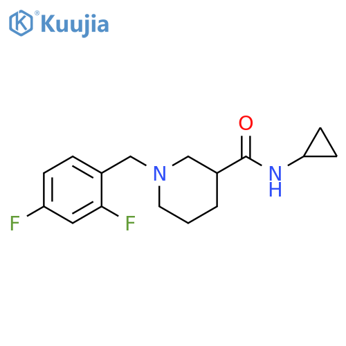 N-cyclopropyl-1-[(2,4-difluorophenyl)methyl]piperidine-3-carboxamide structure