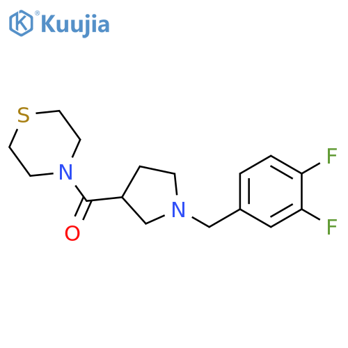 4-{1-[(3,4-difluorophenyl)methyl]pyrrolidine-3-carbonyl}thiomorpholine structure