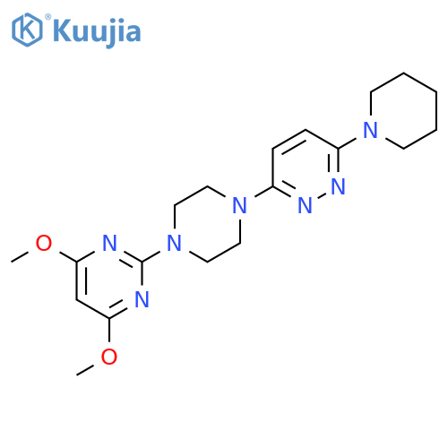 4,6-dimethoxy-2-{4-[6-(piperidin-1-yl)pyridazin-3-yl]piperazin-1-yl}pyrimidine structure
