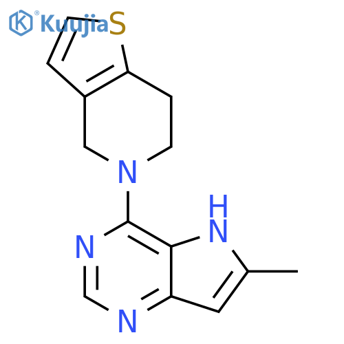 6-methyl-4-{4H,5H,6H,7H-thieno[3,2-c]pyridin-5-yl}-5H-pyrrolo[3,2-d]pyrimidine structure