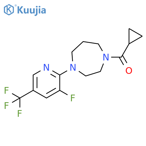 1-cyclopropanecarbonyl-4-[3-fluoro-5-(trifluoromethyl)pyridin-2-yl]-1,4-diazepane structure