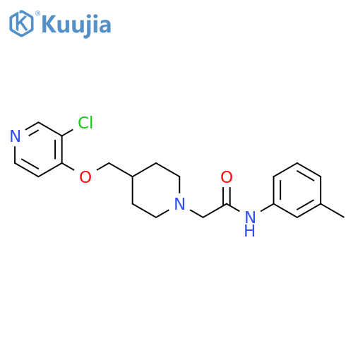 2-(4-{[(3-chloropyridin-4-yl)oxy]methyl}piperidin-1-yl)-N-(3-methylphenyl)acetamide structure