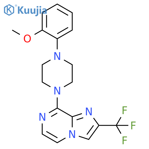 1-(2-methoxyphenyl)-4-[2-(trifluoromethyl)imidazo[1,2-a]pyrazin-8-yl]piperazine structure