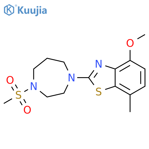 2-(4-methanesulfonyl-1,4-diazepan-1-yl)-4-methoxy-7-methyl-1,3-benzothiazole structure