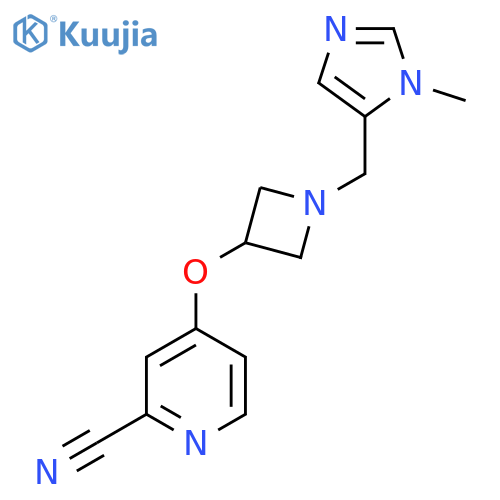 4-({1-[(1-methyl-1H-imidazol-5-yl)methyl]azetidin-3-yl}oxy)pyridine-2-carbonitrile structure