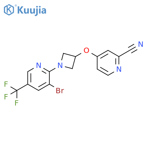 4-({1-[3-bromo-5-(trifluoromethyl)pyridin-2-yl]azetidin-3-yl}oxy)pyridine-2-carbonitrile structure