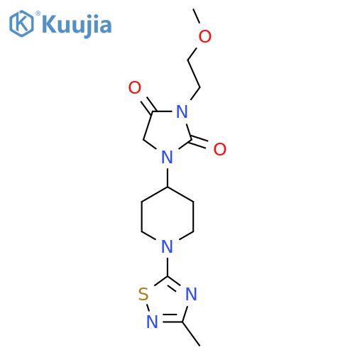 3-(2-Methoxyethyl)-1-[1-(3-methyl-1,2,4-thiadiazol-5-yl)piperidin-4-yl]imidazolidine-2,4-dione structure