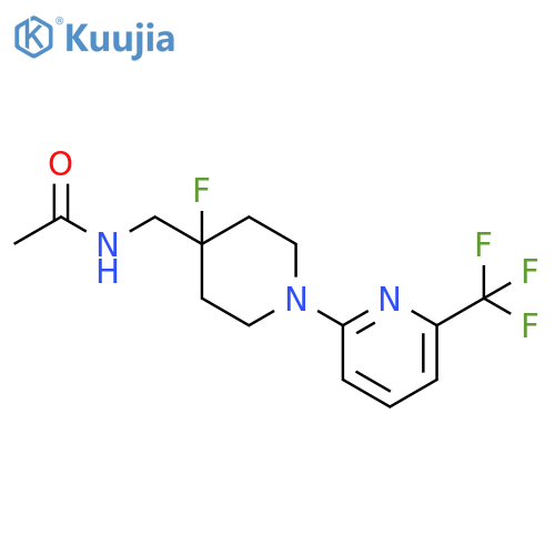 N-({4-fluoro-1-[6-(trifluoromethyl)pyridin-2-yl]piperidin-4-yl}methyl)acetamide structure