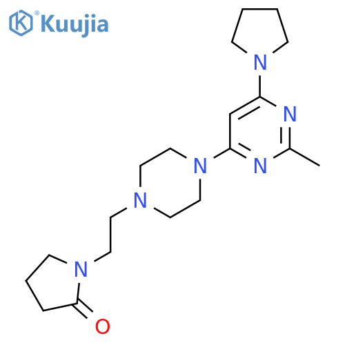 1-(2-{4-[2-Methyl-6-(pyrrolidin-1-yl)pyrimidin-4-yl]piperazin-1-yl}ethyl)pyrrolidin-2-one structure