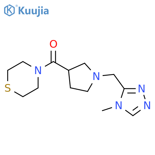 4-{1-[(4-methyl-4H-1,2,4-triazol-3-yl)methyl]pyrrolidine-3-carbonyl}thiomorpholine structure