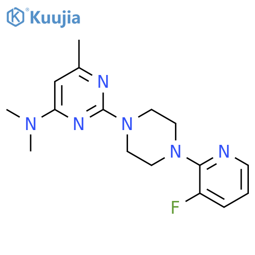 2-[4-(3-fluoropyridin-2-yl)piperazin-1-yl]-N,N,6-trimethylpyrimidin-4-amine structure