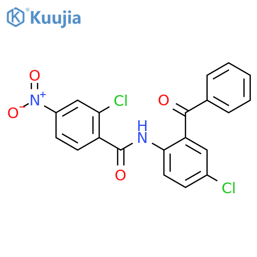 N-(2-benzoyl-4-chlorophenyl)-2-chloro-4-nitrobenzamide structure